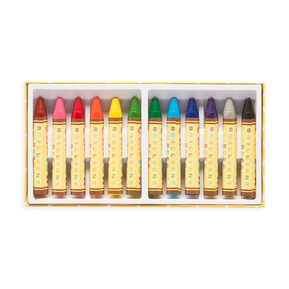 Ooly Crayons Brilliant Bee Crayons Set of 12 Stationary Art and craft for kids 3yrs+