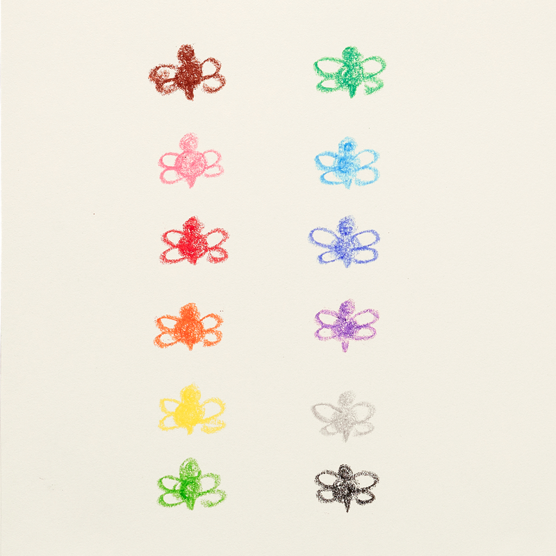 Ooly Crayons Brilliant Bee Crayons Set of 12 Stationary Art and craft for kids 3yrs+