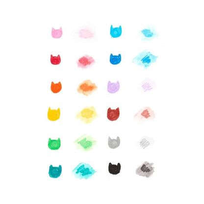 Ooly 12 Cat Parade Twist-Up Watercolour Gel Crayons Stationary Art and craft for kids 3yrs+