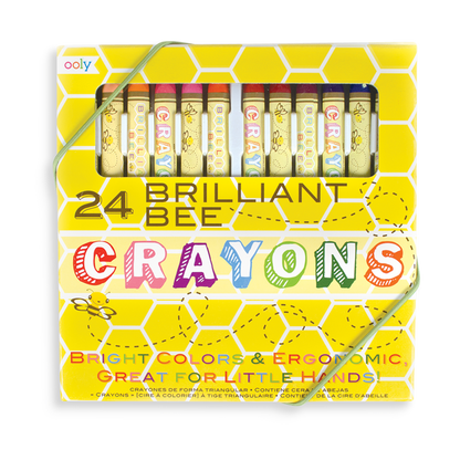 Ooly Brilliant Bee Crayons Set of 24 Stationary Art and craft for kids 3yrs+