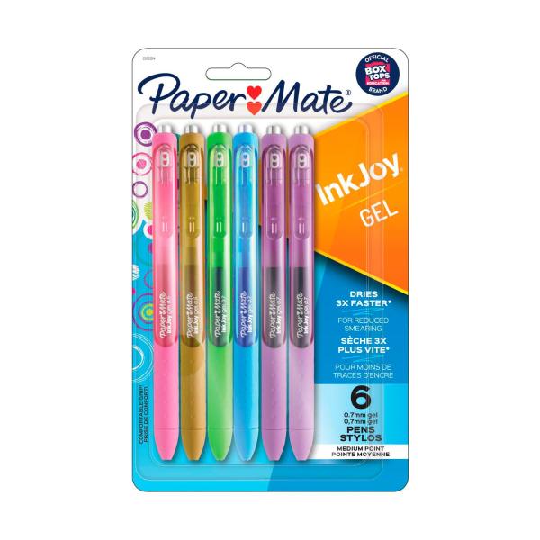 PAPERMATE INKJOY GEL PENS 6PK