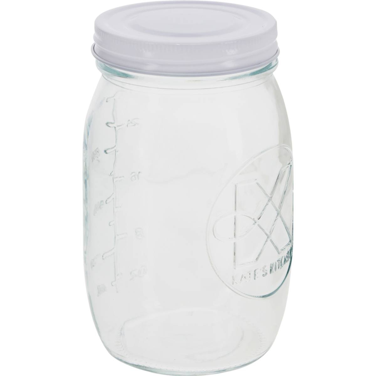 Kate's Kitchen Screw Top Glass Jar 1L