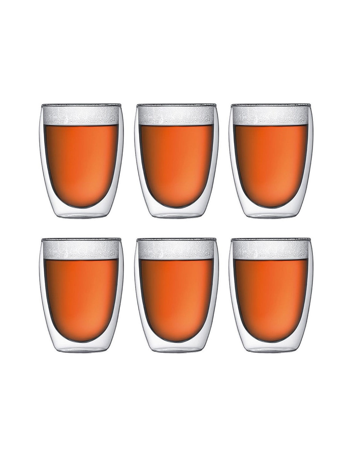 Pavina 6 Pcs Glass Dbl Wall Medium 0.35l