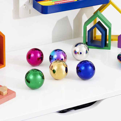 Tickit Sensory Reflective Mystery Balls 6pcs Set 6cm with 5 Different Sounds Baby Sensory Toys Baby Gifts Idea 0m+
