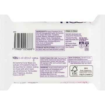 Voeu Cleansing Facial Wipes 30 pack