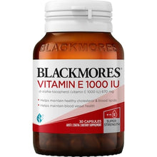 Blackmores Vitamin E 1000IU Cholesterol Health Capsules 30 pack