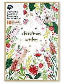 Dementia Australia Research Foundation Boxed Christmas Cards in Bush Flora