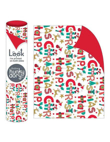 Christmas Happy Type Hunky Dory Roll Wrap