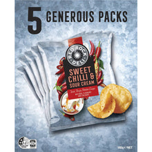 Red Rock Deli Potato Chips Multipack of 5 Sweet Chilli & Sour Cream 140g