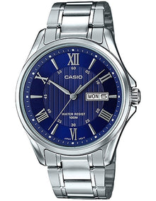 Stainless Steel Watch in Silver/Blue