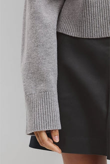 Organically Grown Cotton Blend Crop Crew Neck Knit