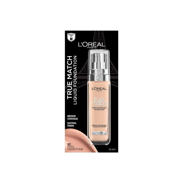 L'OREAL PARIS TRUE MATCH LIQUID FOUNDATION C3 ROSE BEIGE 30ML