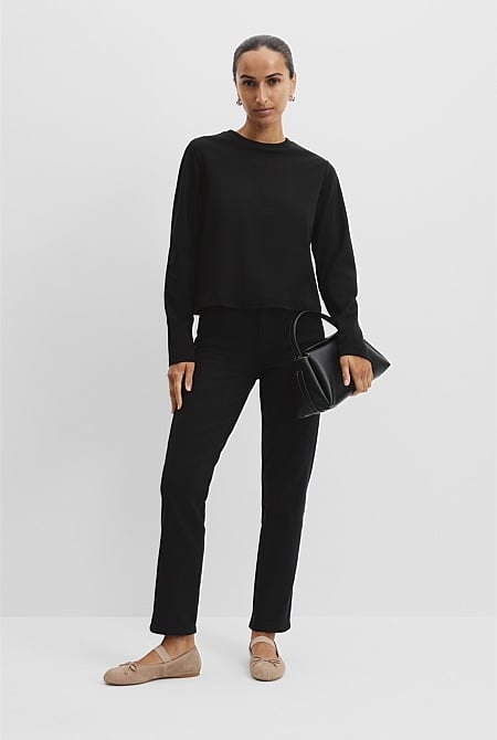 Australian Cotton Long Sleeve Slim Fit T-Shirt