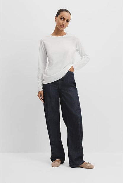 Australian Good Earth Cotton Textured Slub T-Shirt