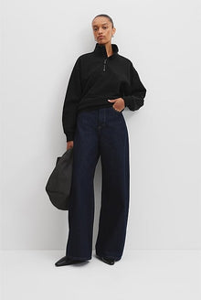 Australian Cotton Logo Half Zip Neck Sweat