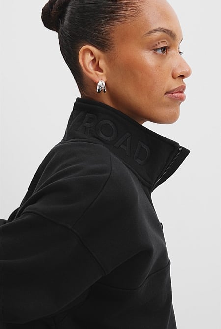 Australian Cotton Logo Half Zip Neck Sweat