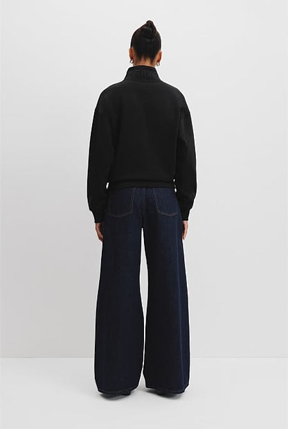Australian Cotton Logo Half Zip Neck Sweat