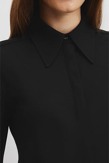 Fitted Crepe Shirt
