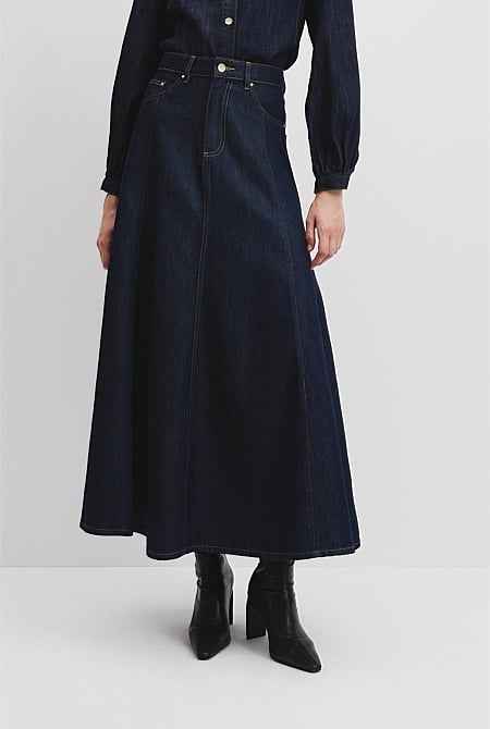 Denim Maxi Skirt