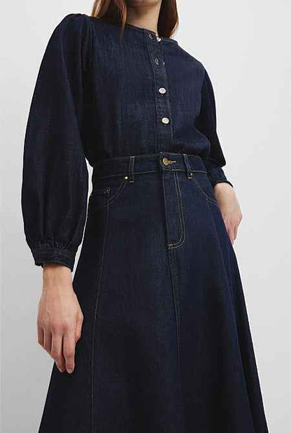 Denim Maxi Skirt