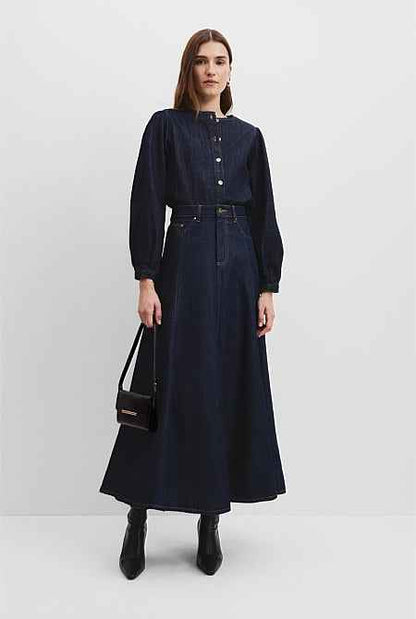 Denim Maxi Skirt