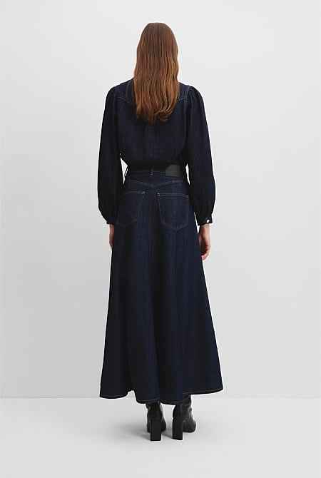 Denim Maxi Skirt