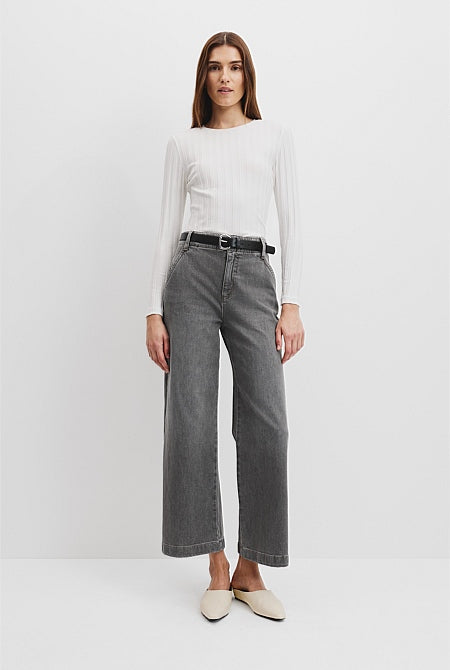 Wide Rib Long Sleeve T-Shirt