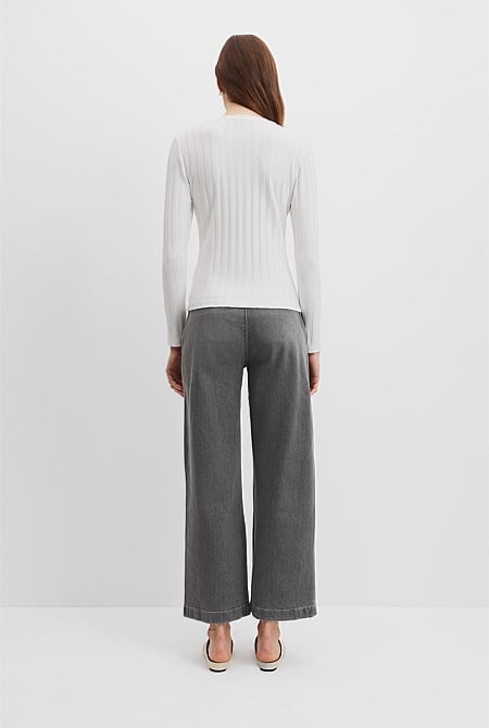 Wide Rib Long Sleeve T-Shirt
