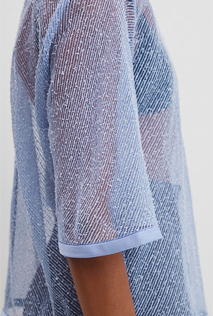 Tweed Lace Top