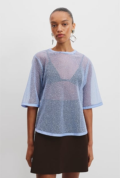 Tweed Lace Top