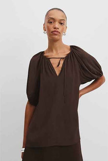 Gathered Short Sleeve Popover