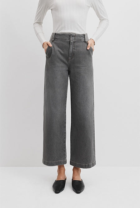 High Rise Wide Leg Jean