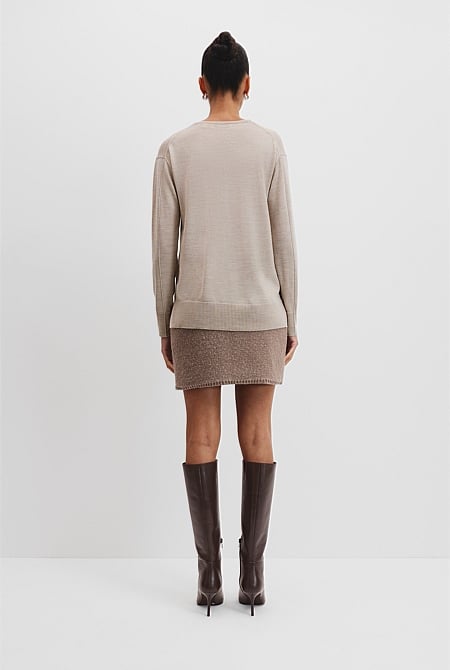 Verified Australian Merino Wool V-Neck Knit