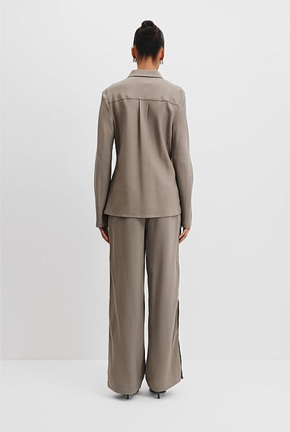 Fitted Crepe Shirt