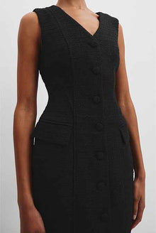 Tweed Button Mini Dress