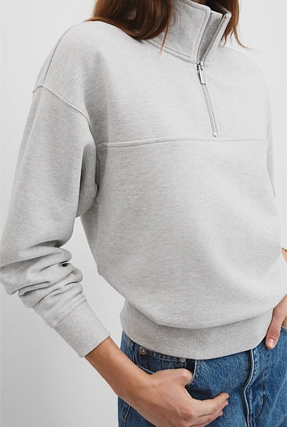 Australian Cotton Logo Half Zip Neck Sweat