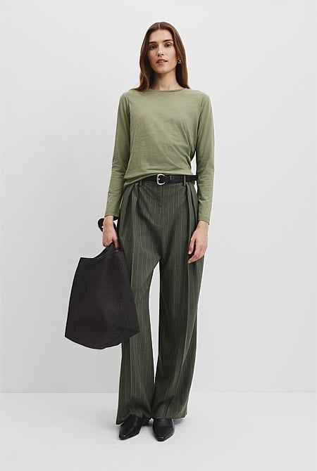 Australian Good Earth Cotton Textured Slub T-Shirt