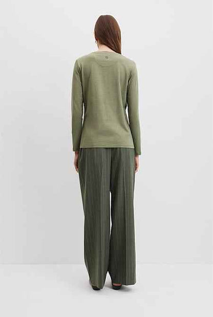 Australian Good Earth Cotton Textured Slub T-Shirt