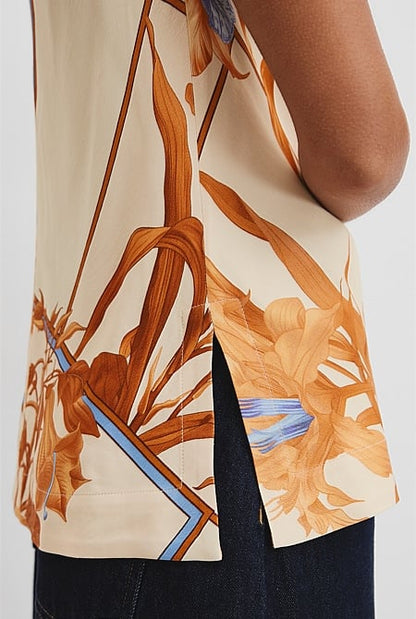 Scarf Print Shell Top
