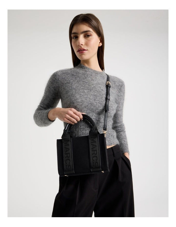 Barbados Mini Nero Tote Bag in Black
