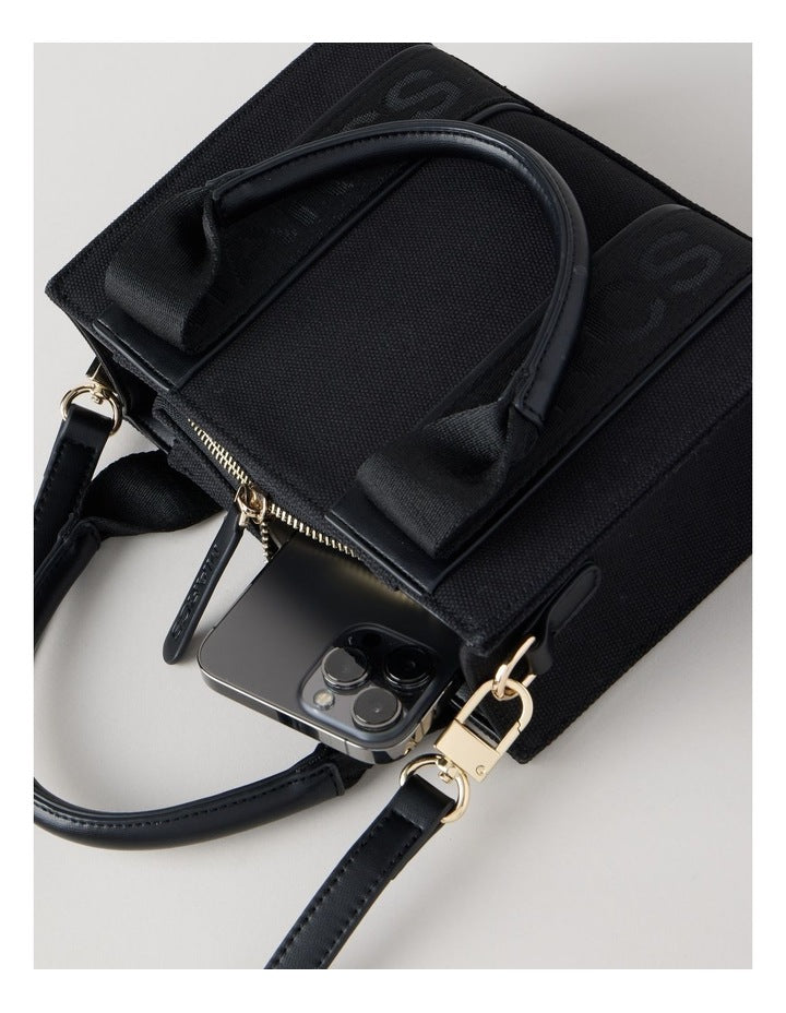 Barbados Mini Nero Tote Bag in Black