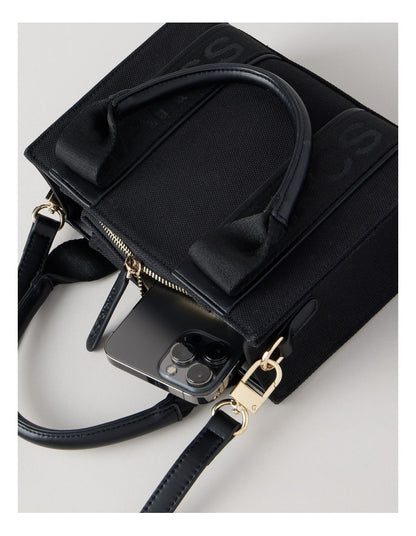 Barbados Mini Nero Tote Bag in Black