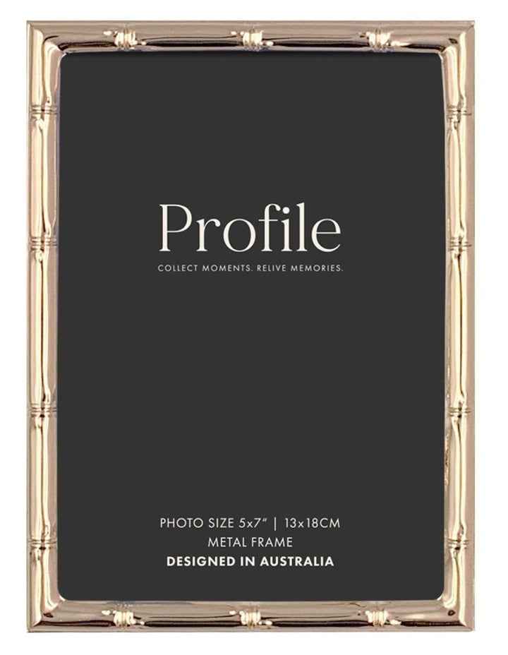 Bamboo Metal Photo Frame 4x6" in Rose Gold