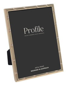 Bamboo Metal Photo Frame 4x6" in Rose Gold