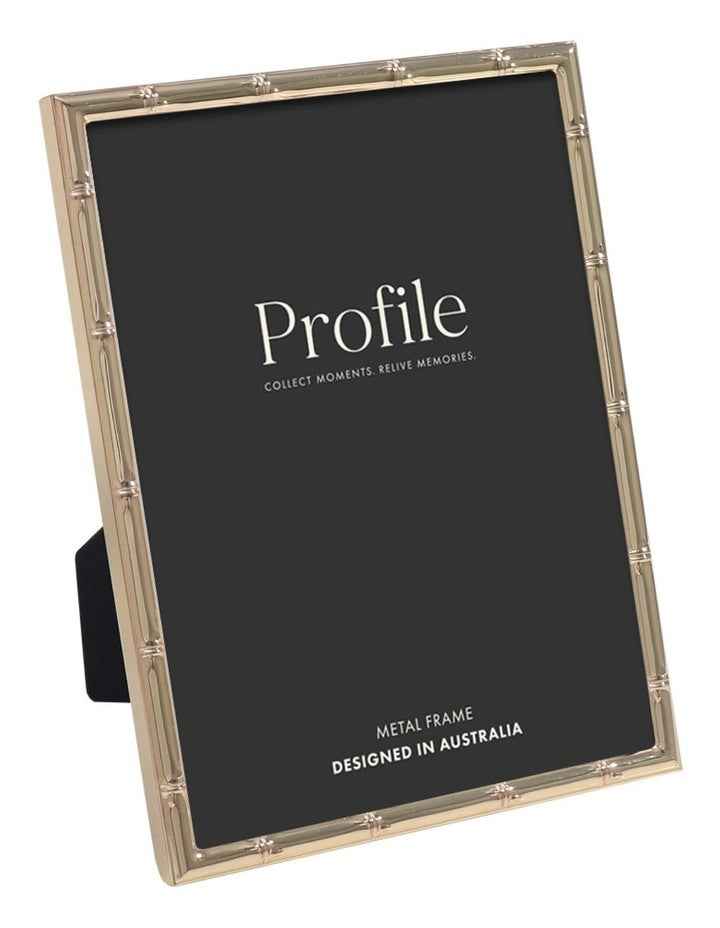 Bamboo Metal Photo Frame 4x6" in Rose Gold