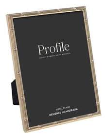 Bamboo Metal Photo Frame 4x6" in Rose Gold