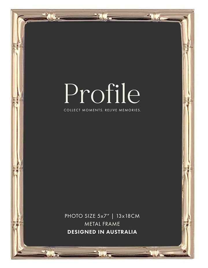 Bamboo Metal Photo Frame 5x7" in Rose Gold