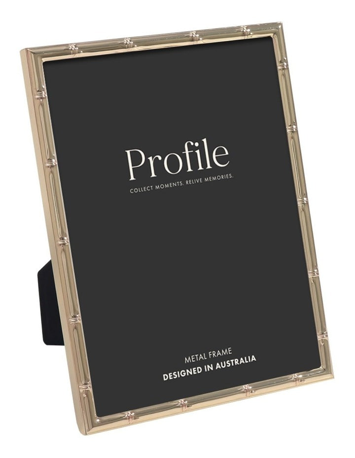 Bamboo Metal Photo Frame 5x7" in Rose Gold