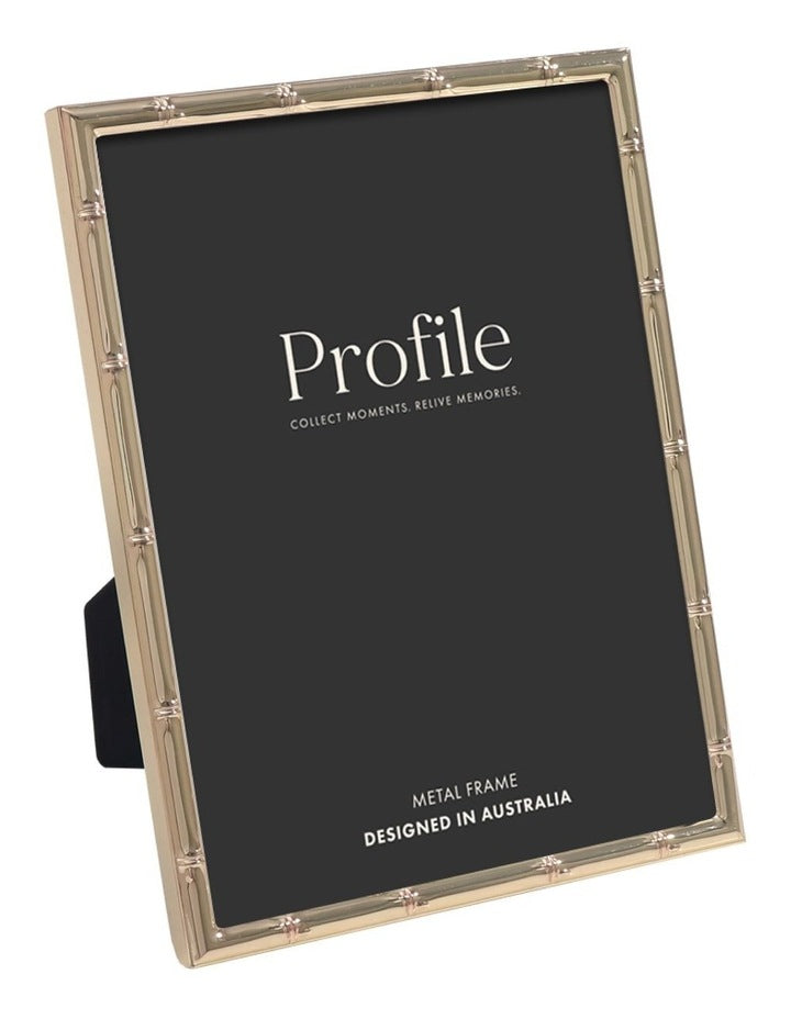 Bamboo Metal Photo Frame 6x8" in Rose Gold