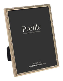 Bamboo Metal Photo Frame 6x8" in Rose Gold